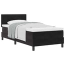 vidaXL Boxrugós ágy matracmal fejtámlával Fekete 90 x 200 cm Bársony