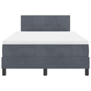vidaXL Rugós ágy matraccal matracmal Sötétszürke 120 x 200 cm szövet