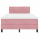 vidaXL Boxrugós ágy matracmal Rózsaszín 120 x 200 cm Bársony