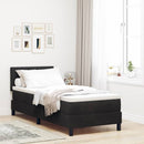 vidaXL Boxrugós ágy párnával fejtámlával Fekete 80 x 200 cm Bársony