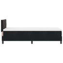 vidaXL Boxrugós ágy párnával fejtámlával Fekete 80 x 200 cm Bársony