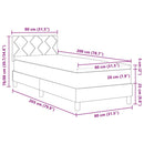 vidaXL Boxrugós ágy párnával fejtámlával Fekete 80 x 200 cm Bársony