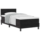 vidaXL Boxrugós ágy matracmal fejtámlával Fekete 90 x 200 cm Bársony