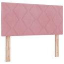 vidaXL Boxrugós ágy fejtámlával Rózsaszín 100 x 200 cm Bársony