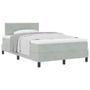 vidaXL Rugós ágy matraccal matracmal Világosszürke 120 x 190 cm szövet