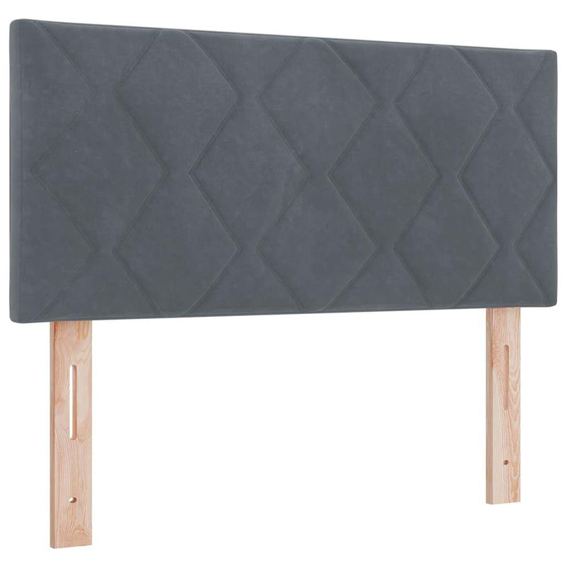 vidaXL Rugós ágy matraccal matracmal Sötétszürke 120 x 200 cm szövet