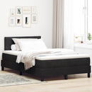 vidaXL Boxrugós ágy fejtámlával Fekete 120 x 200 cm Bársony