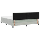 vidaXL Boxrugós ágy matracmal Világosszürke 180 x 200 cm Bársony