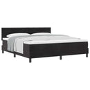 vidaXL Boxrugós ágy fejtámlával Fekete 180 x 200 cm Bársony
