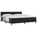 vidaXL Boxrugós ágy fejtámlával Fekete 200 x 200 cm Bársony
