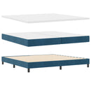 vidaXL Boxrugós ágy fejtámlával Sötétzöld 200 x 200 cm Bársony