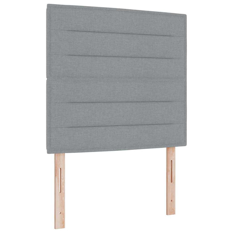 vidaXL Boxrugós ágy matracmal Világosszürke 80 x 200 cm szövet