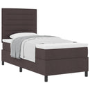 vidaXL Boxrugós ágy matracmal Sötét Barna 80 x 200 cm szövet