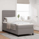 vidaXL Boxrugós ágy fejtámlával Tópszínű 80 x 200 cm szövet