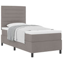 vidaXL Boxrugós ágy fejtámlával Tópszínű 80 x 200 cm szövet