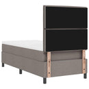 vidaXL Boxrugós ágy fejtámlával Tópszínű 80 x 200 cm szövet