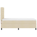 vidaXL Boxrugós ágy matracmal fejtámlával Krém 80 x 200 cm szövet