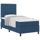 vidaXL Boxrugós ágy matracmal fejtámlával Kék 100 x 200 cm szövet