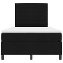 vidaXL Boxrugós ágy matracmal fejtámlával Fekete 120 x 190 cm szövet