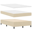 vidaXL Boxrugós ágy matracmal fejtámlával Krém 120 x 190 cm szövet