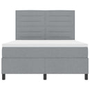 vidaXL Boxrugós ágy matracmal Világosszürke 140 x 190 cm szövet