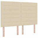 vidaXL Boxrugós ágy matracmal fejtámlával Krém 140 x 190 cm szövet