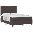 vidaXL Boxrugós ágy matracmal Sötét Barna 160 x 200 cm szövet