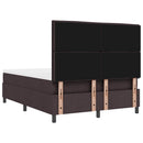 vidaXL Boxrugós ágy matracmal Sötét Barna 160 x 200 cm szövet