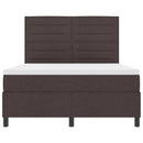 vidaXL Boxrugós ágy matracmal Sötét Barna 160 x 200 cm szövet