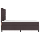 vidaXL Boxrugós ágy matracmal Sötét Barna 160 x 200 cm szövet
