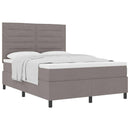 vidaXL Boxrugós ágy fejtámlával Tópszínű 160 x 200 cm szövet