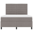 vidaXL Boxrugós ágy fejtámlával Tópszínű 160 x 200 cm szövet