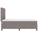 vidaXL Boxrugós ágy fejtámlával Tópszínű 160 x 200 cm szövet