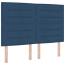 vidaXL Boxrugós ágy matracmal fejtámlával Kék 160 x 200 cm szövet