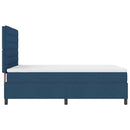 vidaXL Boxrugós ágy matracmal fejtámlával Kék 160 x 200 cm szövet