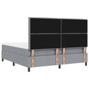 vidaXL Boxrugós ágy matracmal Világosszürke 180 x 200 cm szövet
