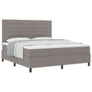 vidaXL Boxrugós ágy fejtámlával Tópszínű 180 x 200 cm szövet