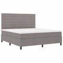 vidaXL Boxrugós ágy fejtámlával Tópszínű 180 x 200 cm szövet
