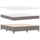 vidaXL Boxrugós ágy fejtámlával Tópszínű 180 x 200 cm szövet