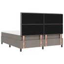 vidaXL Boxrugós ágy fejtámlával Tópszínű 180 x 200 cm szövet