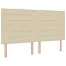 vidaXL Boxrugós ágy matracmal fejtámlával Krém 180 x 200 cm szövet