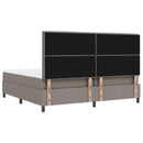 vidaXL Boxrugós ágy fejtámlával Tópszínű 200 x 200 cm szövet