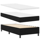 vidaXL Boxrugós ágy fejtámlával Fekete 80 x 200 cm szövet