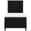 vidaXL Boxrugós ágy fejtámlával Fekete 80 x 200 cm szövet