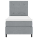 vidaXL Boxrugós ágy matracmal Világosszürke 90 x 190 cm szövet