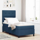 vidaXL Boxrugós ágy fejtámlával Kék 90 x 190 cm szövet