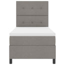 vidaXL Boxrugós ágy fejtámlával Tópszínű 90 x 200 cm szövet