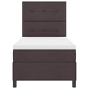 vidaXL Boxrugós ágy fejtámlával Sötét Barna 100 x 200 cm szövet