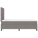 vidaXL Boxrugós ágy matracmal fejtámlával Tópszínű 120 x 190 cm szövet