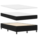 vidaXL Boxrugós ágy fejtámlával Fekete 120 x 200 cm szövet